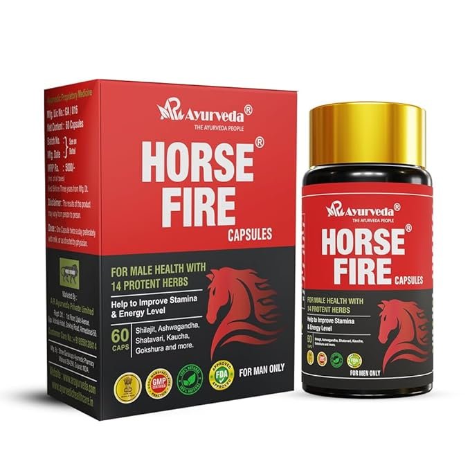 Horse Fire Capsule, Strength & Stamina Booster For Men Wellness (Pack of 60 Capsules), 150 grams