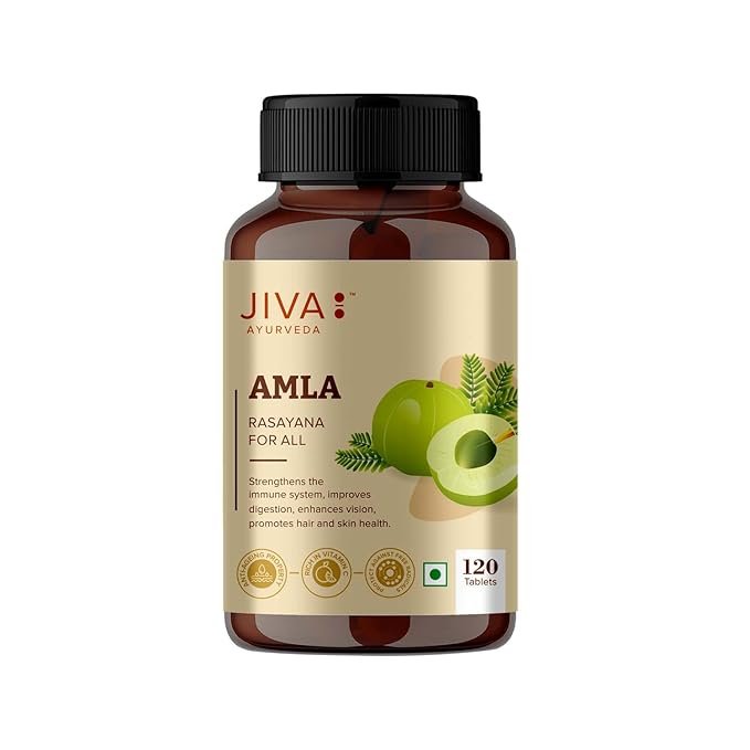 Jiva Amla Tablets 500mg 240 Tablets | 100% Herbs Used, Rich In Vitamin C | Rich In Antioxidants | Improves Digestion | Enhances Vision - 120 Tablet (Pack of 2) - Image 2