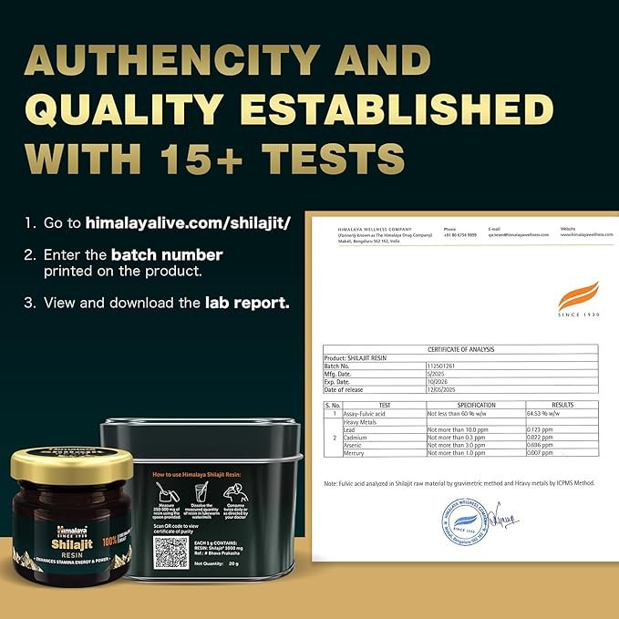 Himalaya Shilajit Resin | 20 g | Enhances Stamina, Energy, and Power | 100% Pure Himalayan *Shilajit* | Supports Healthy Testosterone Level - Image 5