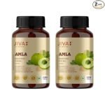 Jiva Amla Tablets 500mg 240 Tablets | 100% Herbs Used, Rich In Vitamin C | Rich In Antioxidants | Improves Digestion | Enhances Vision - 120 Tablet (Pack of 2)