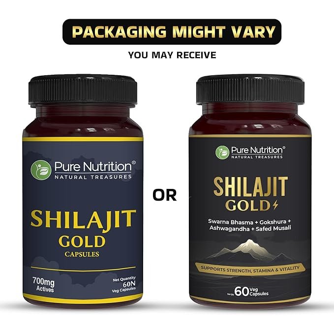 Pure Nutrition Shilajit Gold 60 Veg Capsules with Kaunch Beej, Ashwagandha, Safed Musli, Gokhru & Shatavari for Energy, Strength, Stamina & Performance | Premium Ayurvedic Supplement for Men - Image 3