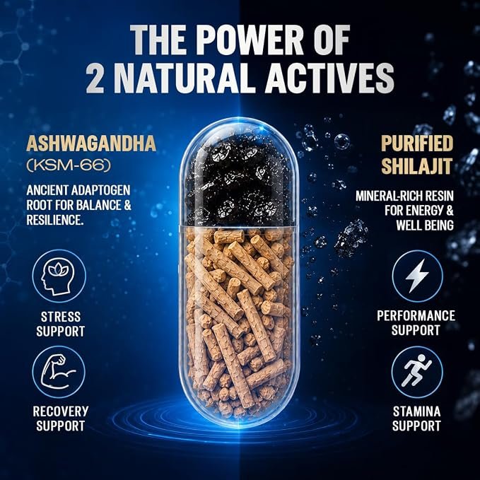 Durex Elevate Performa Capsules for Men | Ashwagandha KSM-66 Purified Shilajit & Supplement | Supports Strength & Stamina | 30 Capsules - Image 5