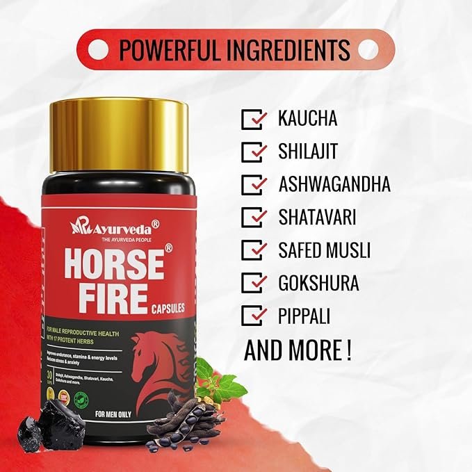 Horse Fire Capsule, Strength & Stamina Booster For Men Wellness (Pack of 60 Capsules), 150 grams - Image 4