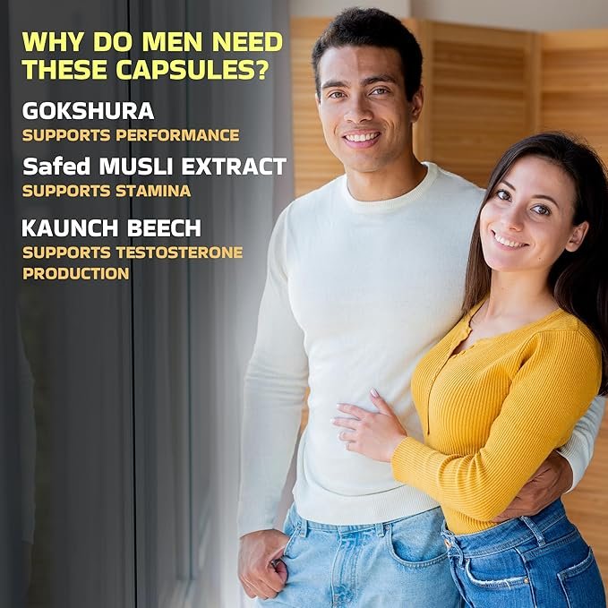 Pure Nutrition Shilajit Gold 60 Veg Capsules with Kaunch Beej, Ashwagandha, Safed Musli, Gokhru & Shatavari for Energy, Strength, Stamina & Performance | Premium Ayurvedic Supplement for Men - Image 5
